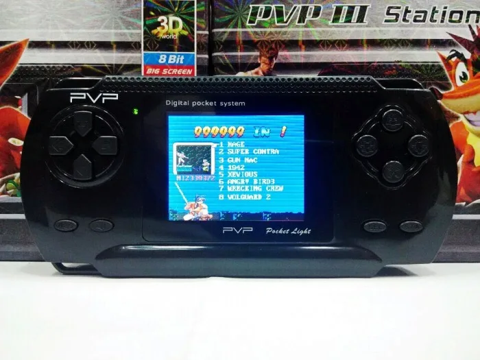 8Bit PVP Station Light Video Game Console with 2000 Games 2.7 LCD 