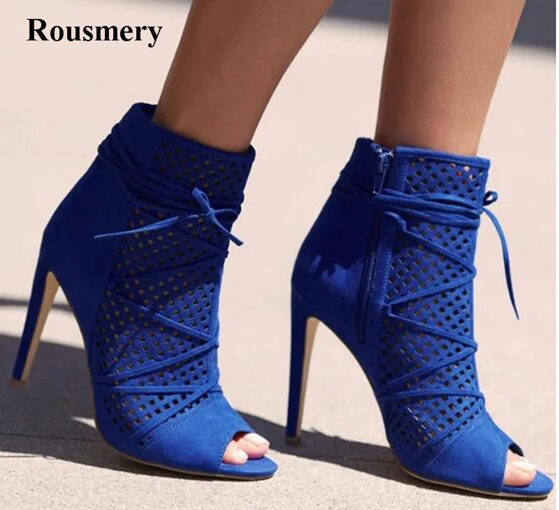 open toe gladiator boots