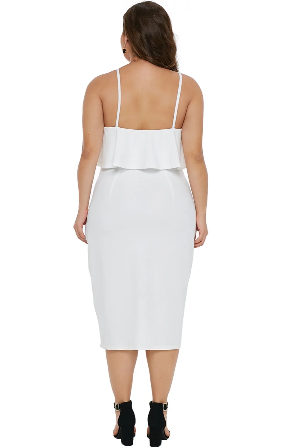 White-Ruffle-Overlay-Slit-Front-Plus-Size-Dress-LC610931-1-2