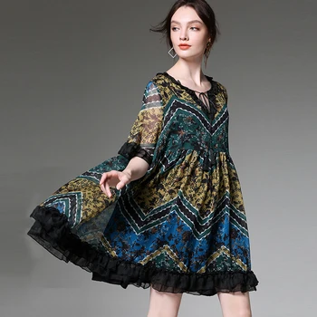 

summer chiffon dress plus size woman short sleeve elegant party beach bohemian dresses ladies work casual loose extra big dress