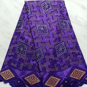 

Purple Gold Latest Nigerian Tulle Lace 2019 French Net Cotton Lace Fabric For Nigerian Wedding Embroidery African Lace Fabric
