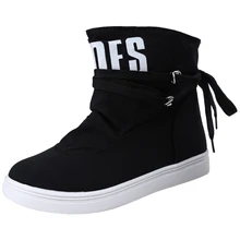 2017 herbst Frühling Frauen Casual Einfarbig Brief Print Lace Up Damen Dunk Hohe Segeltuchschuhe