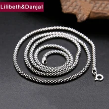 Настоящее чистое серебро 925 пробы, ожерелье для женщин и мужчин, ювелирное изделие, классическое Серебро 925 бусин, кукурузная цепь, новое модное ожерелье GYC01
