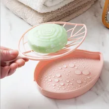 1 шт. слой лист двойной формы дренаж для мыла коробка для хранения мыла контейнер портативный лист моделирование мыльницы держатель принадлежности для ванной комнаты