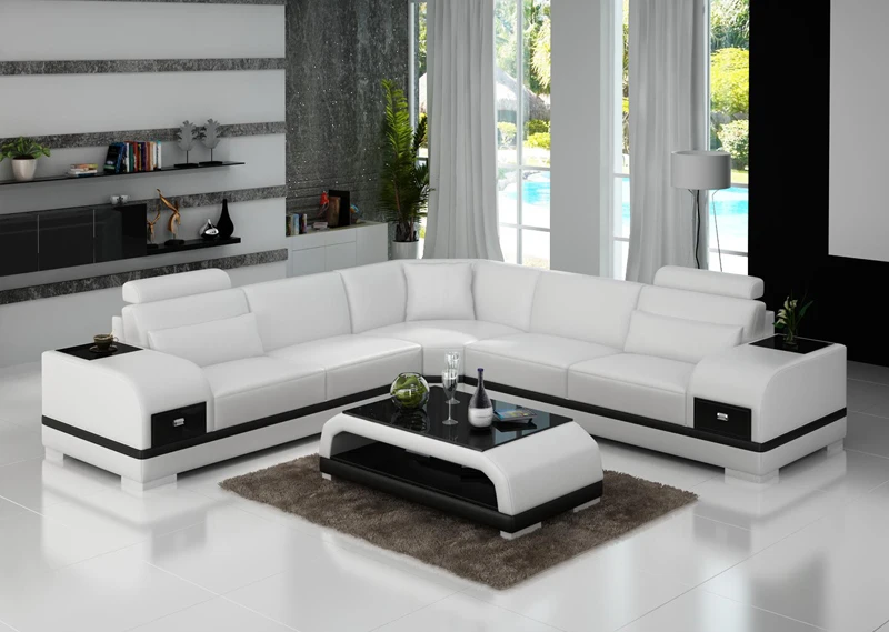 

G8013B House design sofa set,simple luxury style leather sofa set