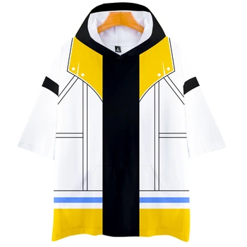

2019 new kingdom hearts 3 hot cos short-sleeved hooded T-shirt couple love parent-child unisex kingdom hearts cosplay