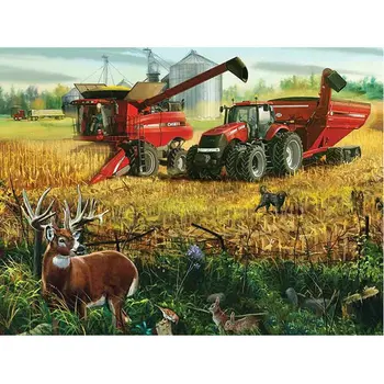 

Diy 5D Diamond Embroidery Rural tractor Painting Rhinestones diamond painting Cross-Stitch Handcraft Art Needlework Room Decor
