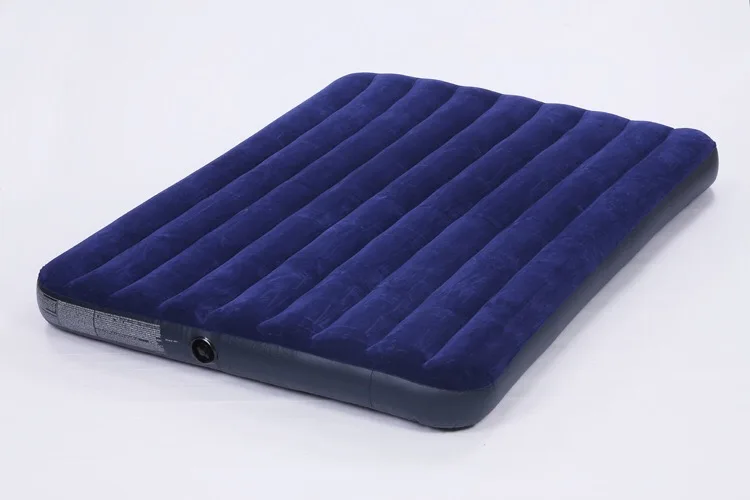 Высокое качество полосатый Флокирование Защита окружающей среды ПВХ двойное Увеличение утолщение палатка кемпинг надувная подушка - Цвет: Синий