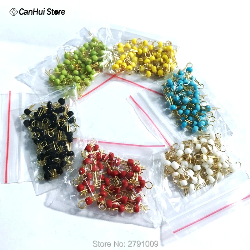 

300PCS Six colors*50 PCB Board Test Beads Points Gold Plated Ceramic Loop Circuit Test Needle Test Ring White Black Red Blue