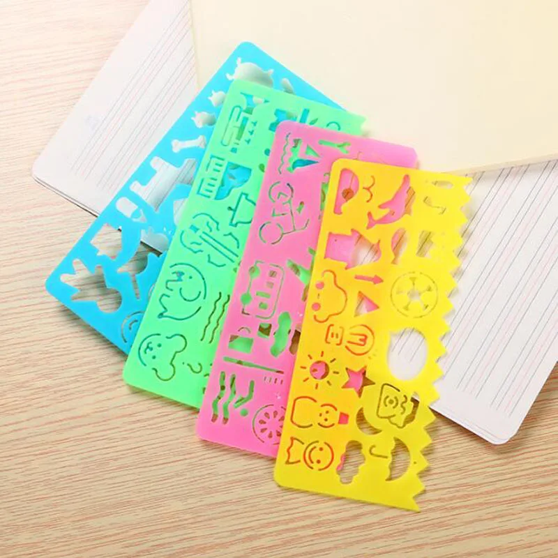 

Regla Escolar Fourniture Scolaire Fun Developing Of Rulers Material Didactico Children'S Art Set Painting Styling Flower Ruler