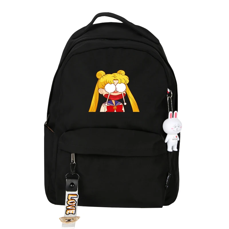 Аниме Сейлор Мун Усаги рюкзак с принтом Kawaii рюкзак для ноутбука нейлоновые школьные сумки для девочек-подростков милый рюкзак