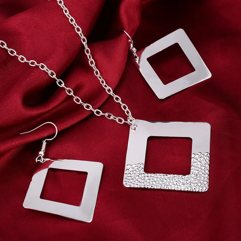 Women Choker Statement Necklace Collar Geometric Square Pendant Jewelry Set Wholesale Price | Украшения и аксессуары