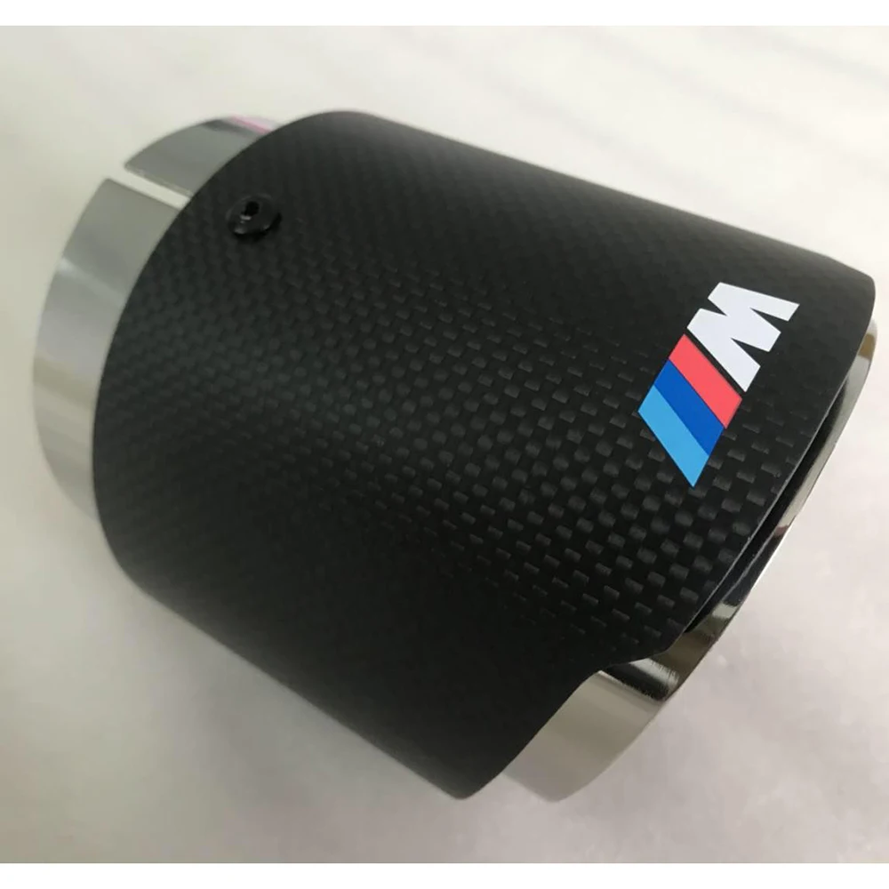 

1 PC Carbon Fiber Akrapovic Car Exhaust Tips Muffler Pipe Covers For BMW X5 With M logo