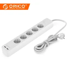 Orico ЕС plug мощность розетка 3/5 AC мощность розетки с 2 Зарядка через usb порты и разъёмы розетки USB розетки ЕС разъем расширения
