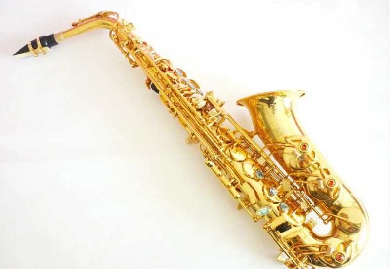 

High Quality French SAS-R54 Alto Eb Music instrument saxophone Lacquer gold Performance Promotion With Case Free shipping