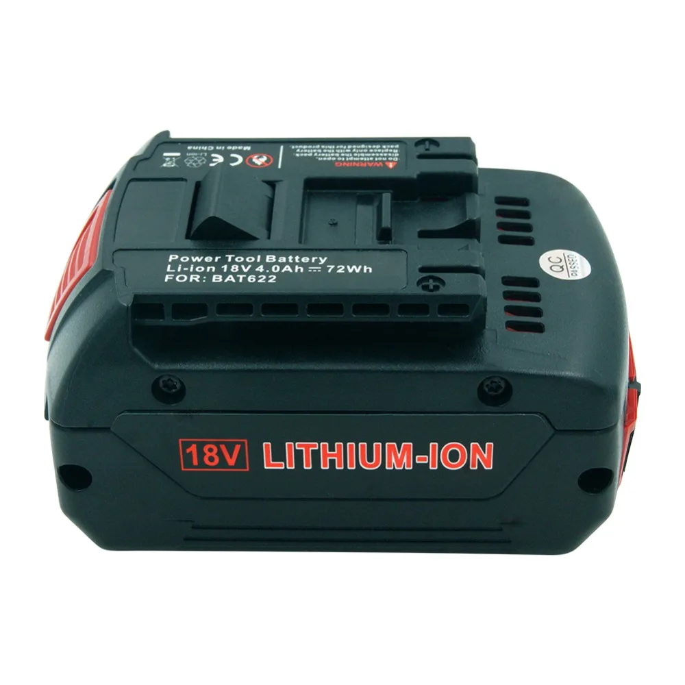 

Replacement Battery with Led Indicator 18-volt 4000mAh Lithium-Ion for Bosch Power Tool 3601H61S10,36618-02,37618 Series