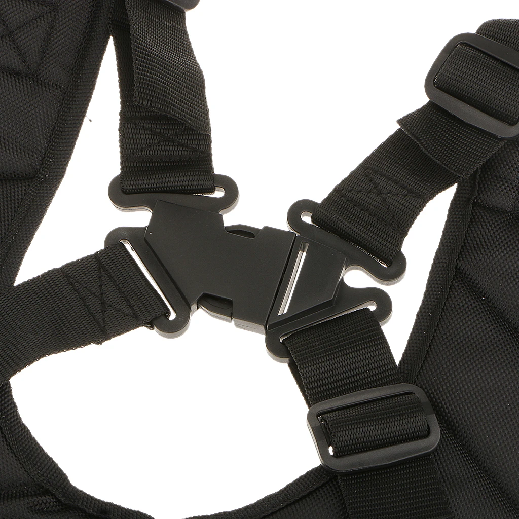 fityle Black Strimmer Double Breasted Shoulder Harness Strap For Brush Cutter