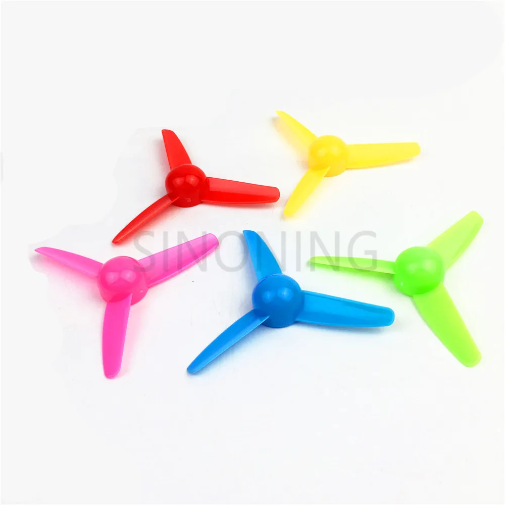 10pcs 5 colors 80mm Standard Clover Propeller Spiral Wings Air Paddle DIY toy Model Fan 2mm Hole