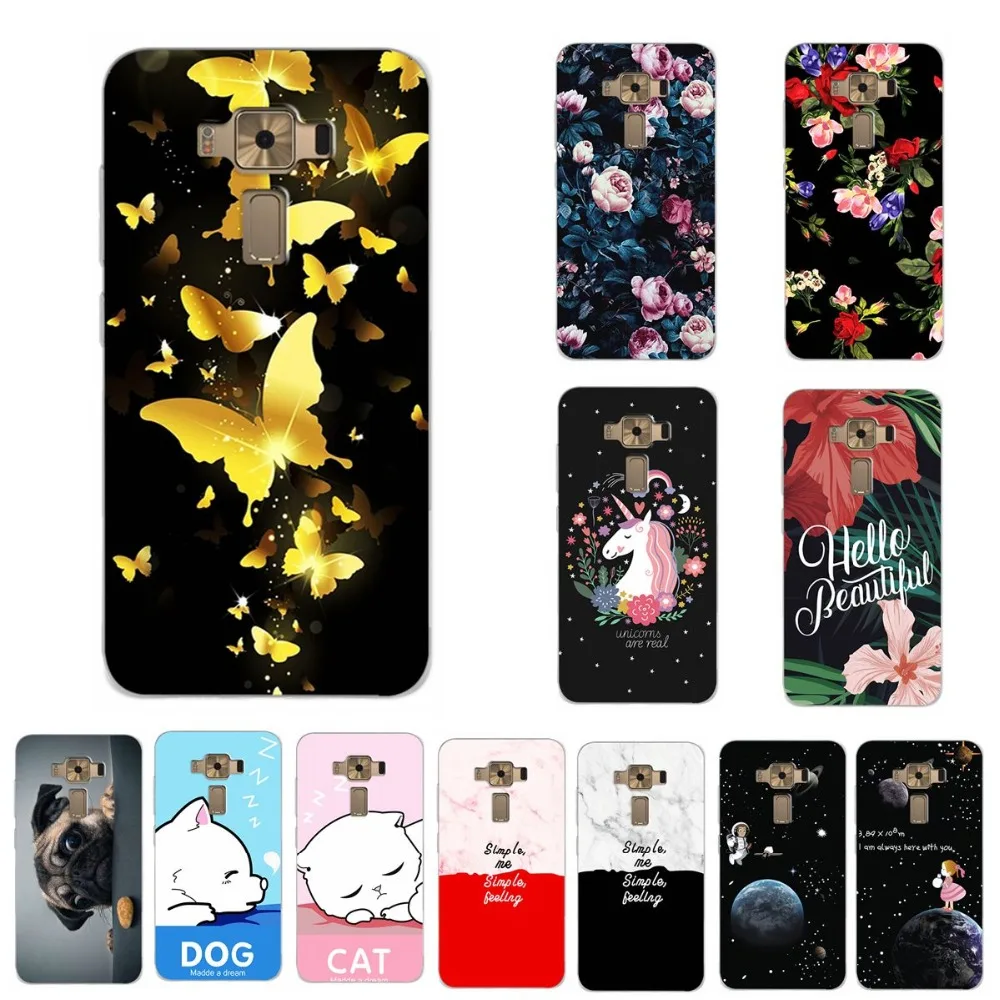 Lovers Printed Phone Case For ASUS Zenfone 3 ZE520KL Chic Soft Silicon TPU Back Cover Coque |