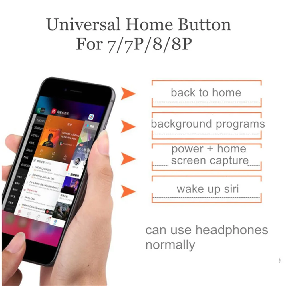 3-го поколения для Apple iPhone 7 8 универсальная домашняя кнопка гибкий кабель возврат функции дома решение для iPhone 7 8 плюс кнопка дома