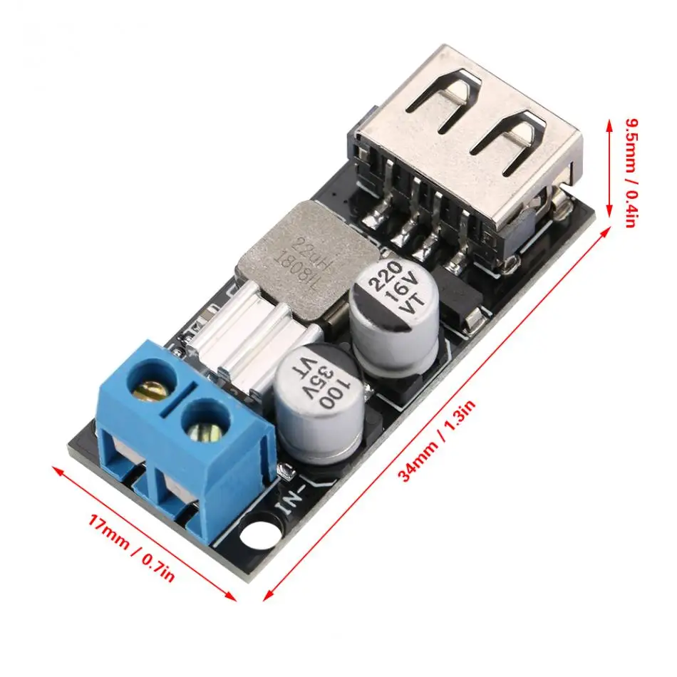 DC-DC Напряжение Шаг вниз Питание модуль 12V 24V 6 V-32 V постоянного тока до 5V QC3.0 usb-кабель для быстрой зарядки