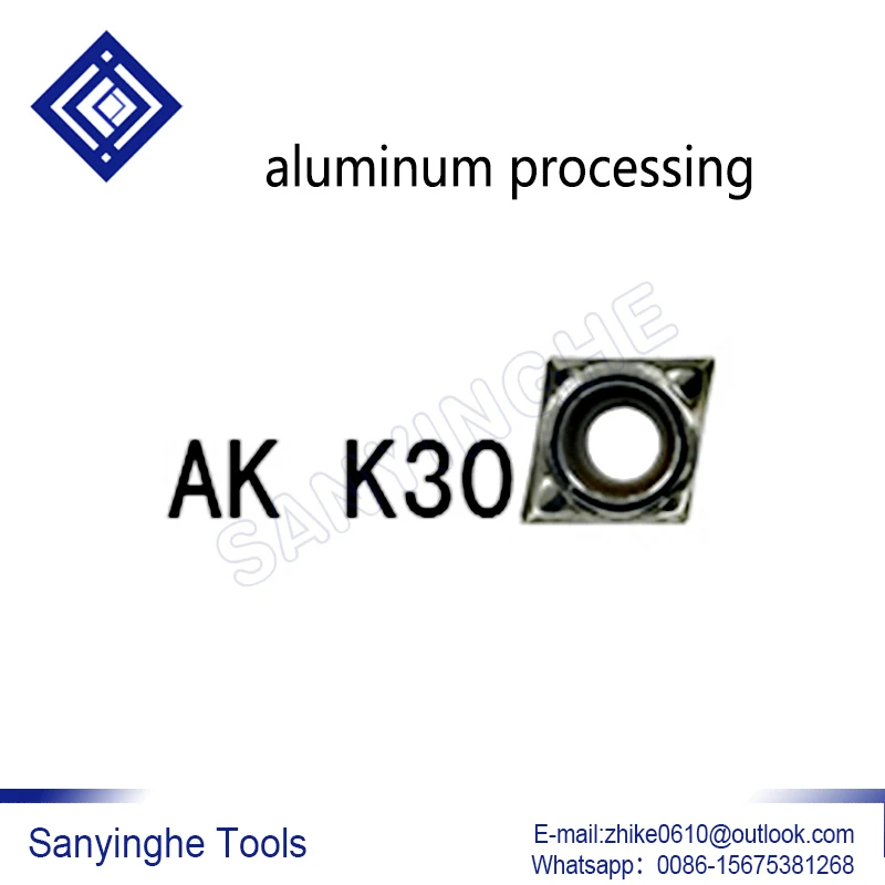 

CCMT09T308-AK K30 10pcs/lots cnc carbide turning inserts for aluminum