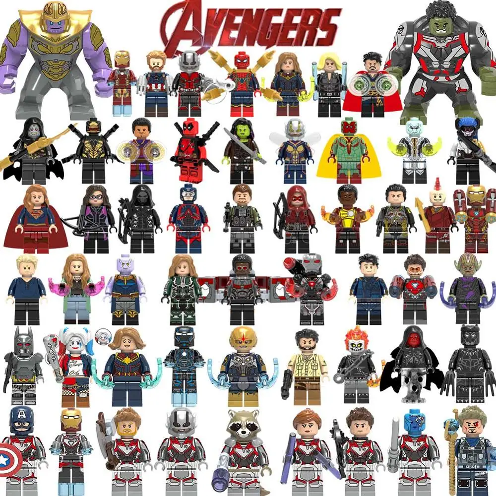 

Avengers 4 Endgamer Action Figure Thanos Hulk Black Panther Iron Man Hawkeye Gamora Building Blocks LegoING Marvel Toy kids gift