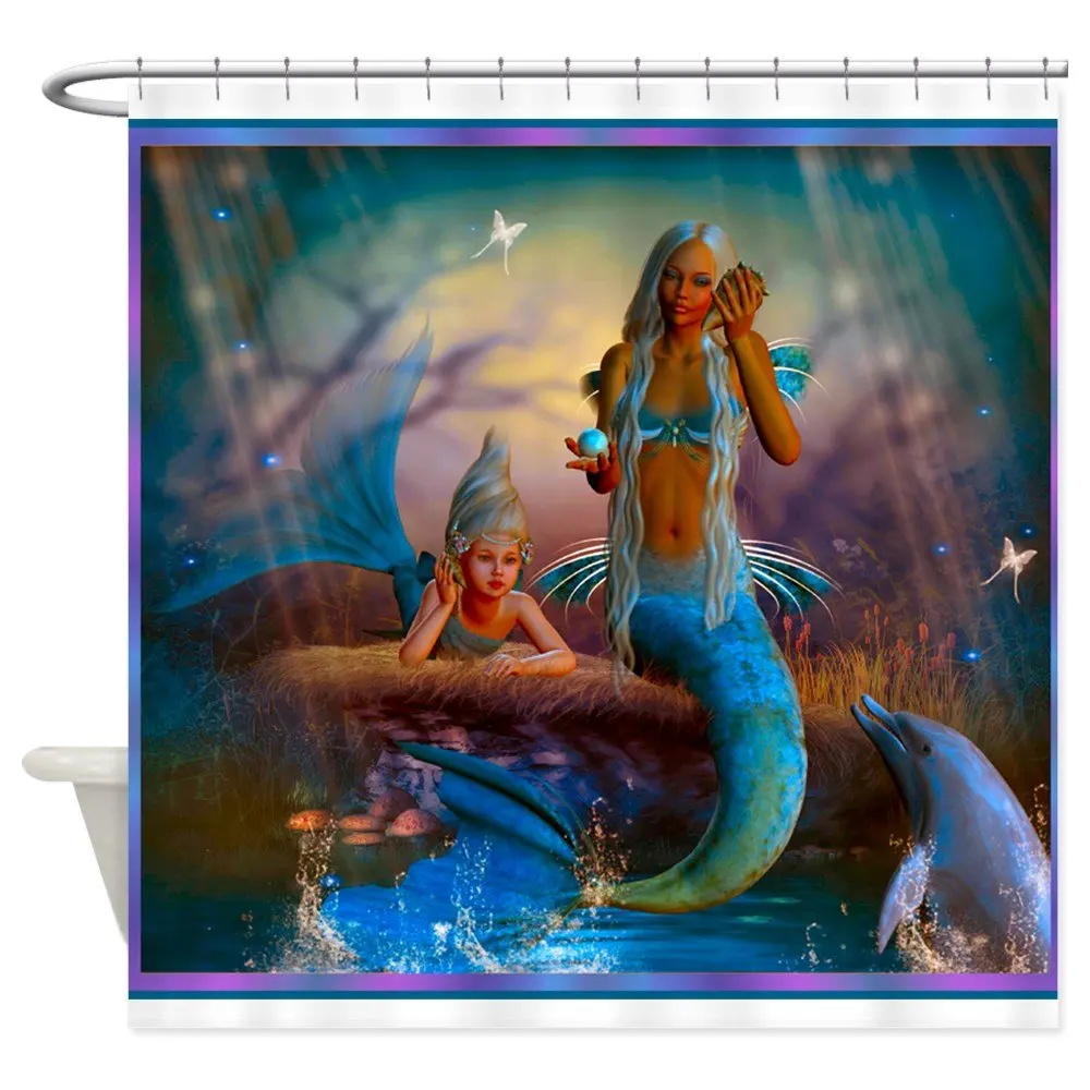 

Custom Merrow Mermaid Decorative Fabric Shower Curtain