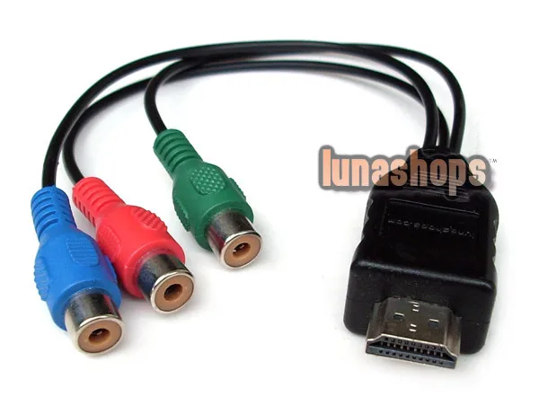 LN002055 HDMI Male To 3 RGB RCA Женский Видео Аудио AV адаптер кабель для Набор для HDTV-top box