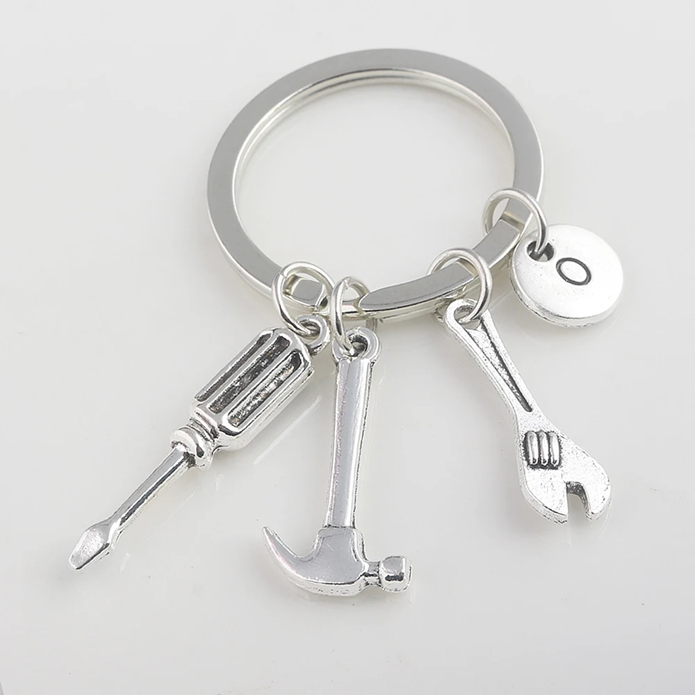 

SG Fashion Repair Tools Series Metal Keychain Hammer screwdriver wrench Pendant Key Chains Key Ring For Father's Day Gift Men