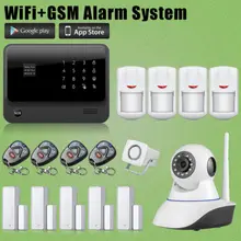Etiger Casa/Oficina 2.4G WIFI GSM Inalámbrico de Alarma Antirrobo + Cámara de Red de Seguridad