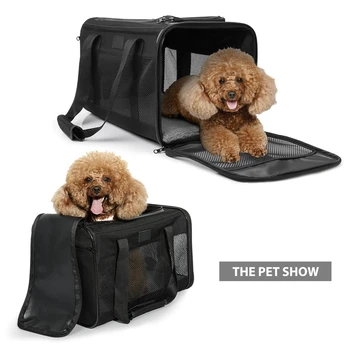 

Collapsible Pet Carrier For Cat And Puppy,Top Loading, Sturdy Bottom, Adjustable Shoulder Strap, Cozy Cushion