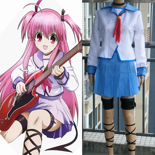 Free Shipping Angel Beats Yui Cosplay Costume Custom Made For Halloween And Christmas Cosplay Costume Yui Angel Beats Cosplaycosplay Yui Aliexpress