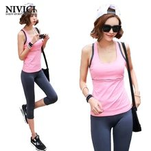 Spring newest 2-piece Women’s Yoga Set Tracksuit for Women Sportswear Tight Exercise Vest and Pants Breathable Fitness Outdoor