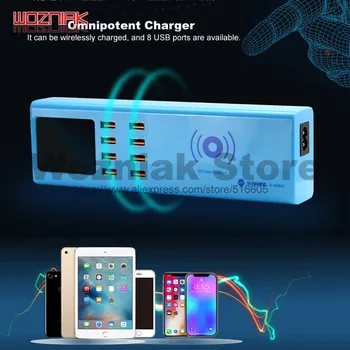 

SS-309WD Mobile phone Intelligent wireless charger + 8usb Charging port for iphone ipad samsung