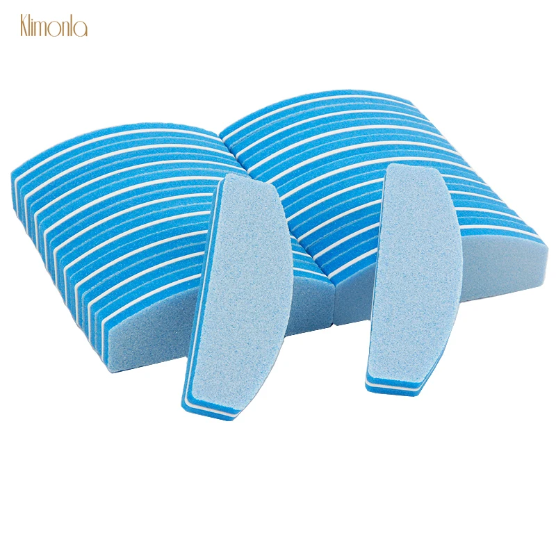 

Wholesales 50pcs Blue Nail File 100/180 Nail Art Sanding Buffer Files Pedicure Manicure Buffing Polish Beauty Tools For Salon