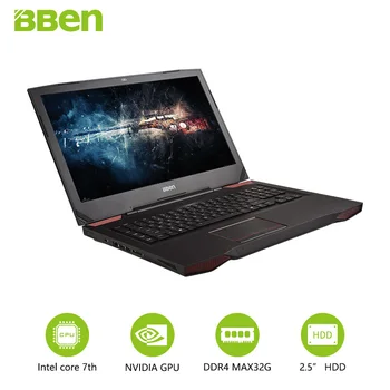 BBEN-ordenador portátil G17 de 17,3 pulgadas, 16 GB de RAM, 256G SSD, 1TB, HDD, Ultrabook, Windows 10, Intel I7, 7700HQ, Nvidia, GDDR5, 6 GB de RAM, FHD, Teclado retroiluminado