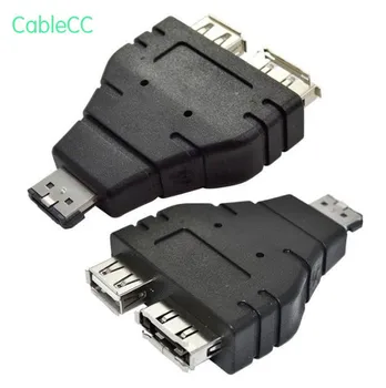 

2pcs/Combo eSATAp Power over eSATA USB 2.0 to eSATA & USB Splitter Adapter Converter