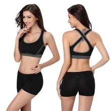 Женский спортивный бюстгальтер пуш-ап, топ для фитнеса, йоги, с поперечным Ремешком, Женский тренажерный зал, Беговая подкладка, майка, спортивный жилет, нижнее белье