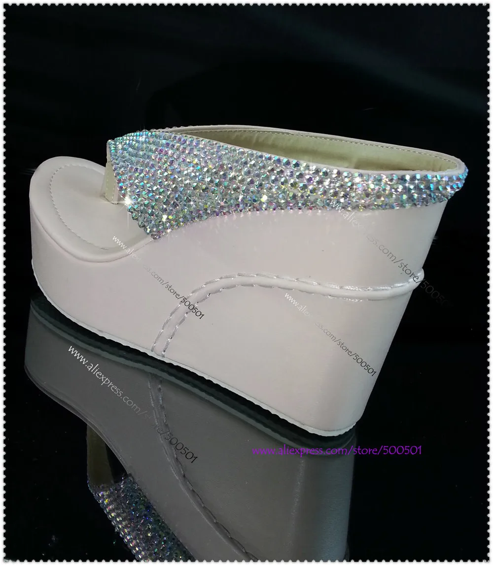 Crystal Wedge Flip Flops High Heel Flip Flops Glitter Crystal Wedding Bridal Open Toe Platform Wedges Sandals High Heel In Womens Sandals From Shoes On Crystal Wedge Flip Flops High Heel Flip Flops Glitter Crystal Wedding Bridal Open Toe Platform Wedges Sandals High Heel In Womens Sandals From Shoes On