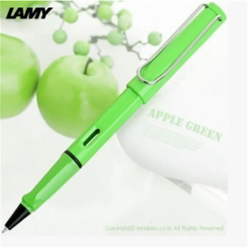 

1pc/lot Lamy Safari Roller Ball Pen Green Pens Silver Clip Kawaii Canetas Ball Pen Material Escolar School Supplies 16.6*1.4cm
