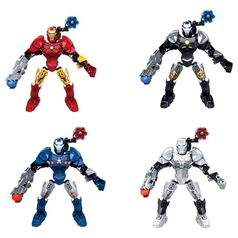 

4pcs/Set Star Wars Marvel Super hero Action Figure Avengers iron Man Building Blocks Toys For Children