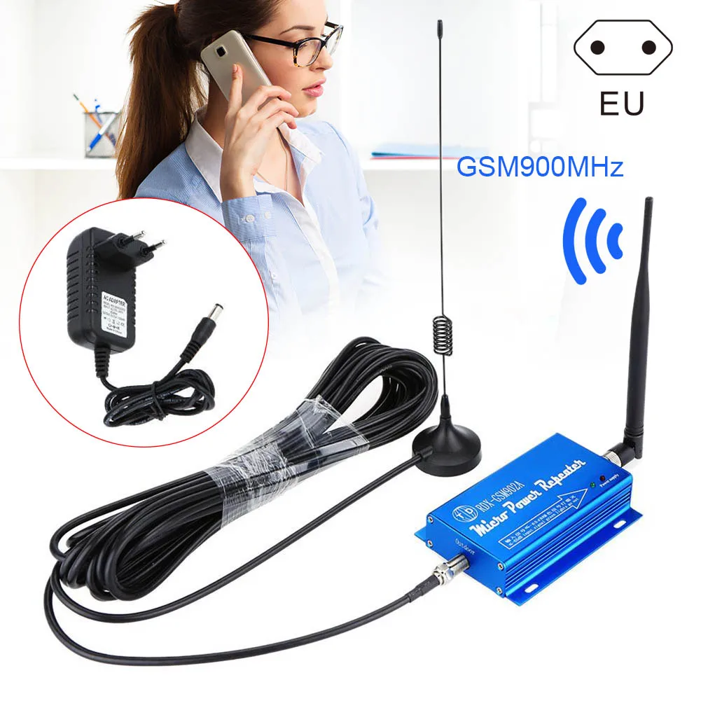 

HOT 2G 3G 4G GSM 900MHz Mobile Phone Signal Booster Amplifier Repeater EU Plug Drop shipping