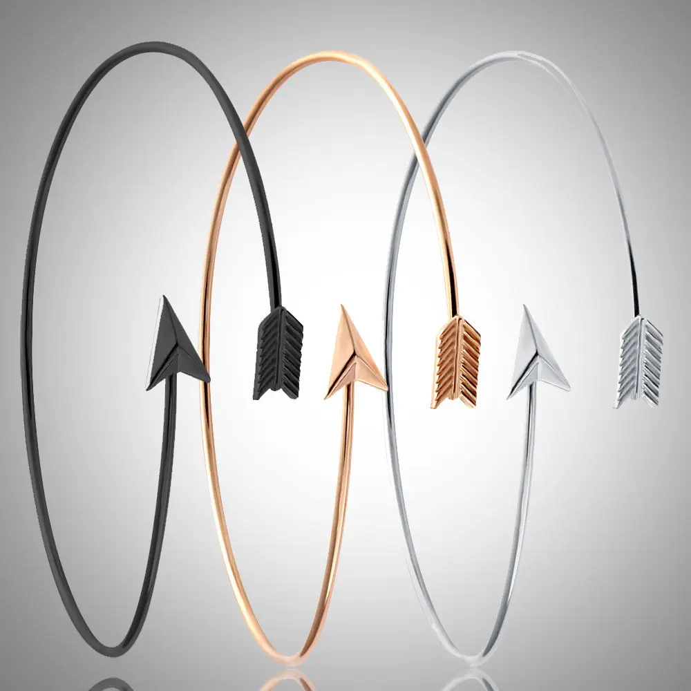 

1PC Stylish Upper Arm Bracelet Women Gold Bangle Bracelet Vintage Arrow Open Bangle Armlet Arm Cuff Fashion Punk