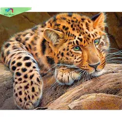 100% полный DIY 5D алмаз живопись животных вышивки крестом алмазов Вышивка Leopard Вышивка Крестом Картины Стразы Алмазная мозаика dw771