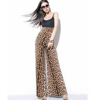 

New Wide Leg Pants Female Fashion Leopard Loose Women's Trousers