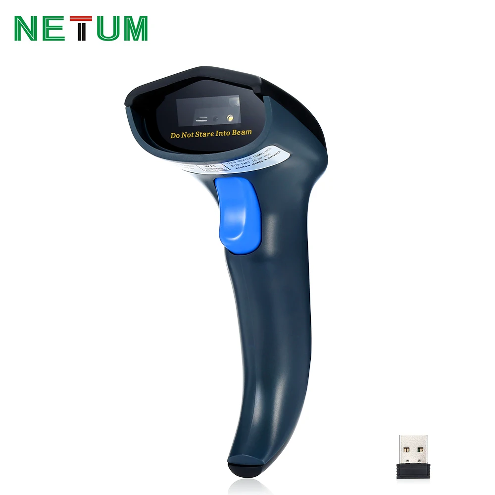 NETUM W8 2.4GHz Wireless Barcode Scanner 1D & 2D Handle Reader Support