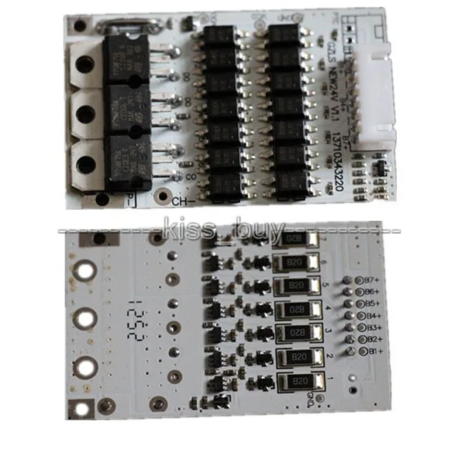 

7s cells 24v 18A with balancing Li-ion Lithium 18650 Battery BMS Protection Board  Modified electric car