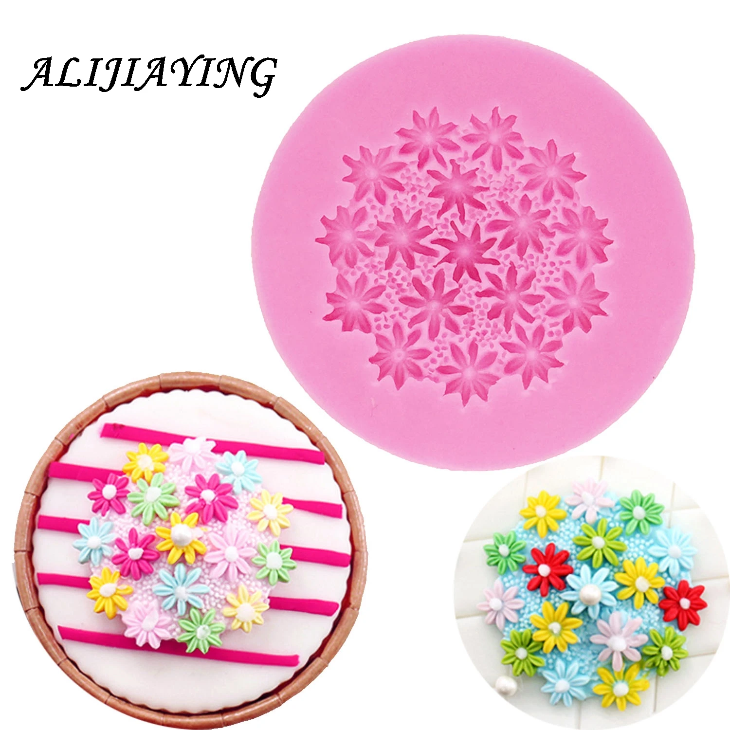 

Cake decorating tools 3D Flower Silicone Mold Fondant Gift Decorating Chocolate Cookie Soap Polymer Clay Baking Molds D1209