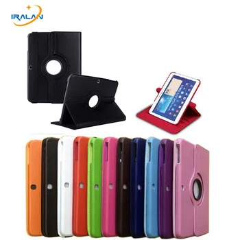 

2017 New 360 Rotating Case For Samsung Galaxy Tab 3 10.1 inch P5200 P5220 P5210 Tablet lychee pattern Cover+protective film+pen